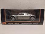 Audi Supersportwagen Rosemeyer grijs Maisto metal 1:18 KRD, Ophalen of Verzenden, Zo goed als nieuw, Auto, Maisto