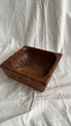 Vintage handgemaakte houten schaal, Ophalen of Verzenden