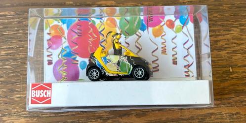 Smart Cabrio Carnaval 1:87 Busch, Hobby en Vrije tijd, Modelauto's | 1:87, Nieuw, Auto, Overige merken, Ophalen of Verzenden