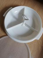 Tupperware serveerschaal opbergdoos met vakverdeling, Ophalen of Verzenden, Zo goed als nieuw, Wit, Schaal