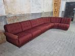Grote Jaren 70 Rood Paarse Module Bank 7 Delen | Retro Sofa, 300 cm of meer, Vintage Retro Jaren 70 80 Mid Century Design, 150 cm of meer