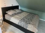 Zwart IKEA Bed 160cm met Opbergruimte, Huis en Inrichting, Ophalen, Zwart, Tweepersoons, Zo goed als nieuw