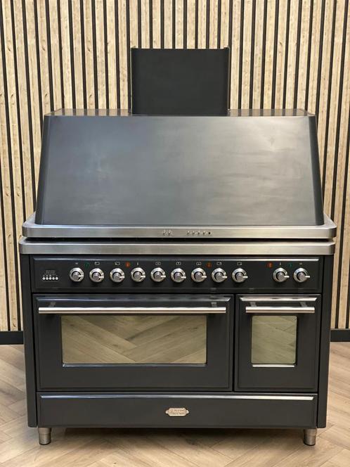 Luxe Fornuis Boretti Gas 120cm + Afzuigkap + Mtifunctioneel, Witgoed en Apparatuur, Fornuizen, Gas, Grill, Ophalen of Verzenden