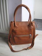SHABBIES bruin leren schouder tas nieuw, Ophalen of Verzenden, Zo goed als nieuw, Bruin