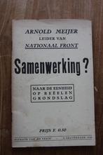 Arnold Meijer Leider van het Nationaal Front 1940, Ophalen of Verzenden, Landmacht, Nederland, Boek of Tijdschrift