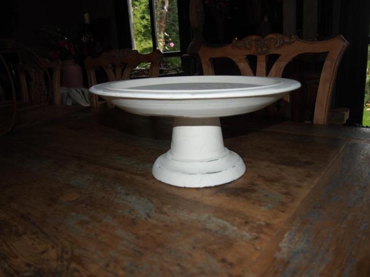 Houten Schaal, Huis en Inrichting, Woonaccessoires | Schalen en Manden, Gebruikt, Schaal, Rond, Glas, Ophalen of Verzenden