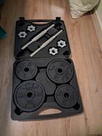 Domyos Halterset met Koffer, Sport en Fitness, Fitnessmaterialen, Ophalen, Gebruikt, Rug, Halterset