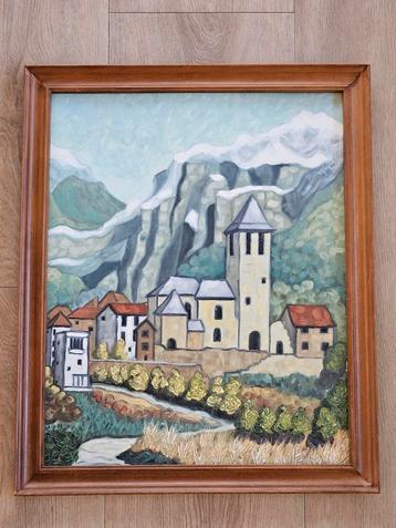 Schilderij olieverf op board Pyreneeën Johannes Landman   beschikbaar voor biedingen