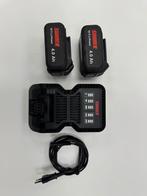 Suhner 2 x 18V 4.0Ah accu + Lader, Ophalen of Verzenden, Gebruikt