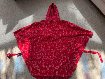 Regenponcho/regencape merk Happy rainy days, kleur rood/wit beschikbaar voor biedingen