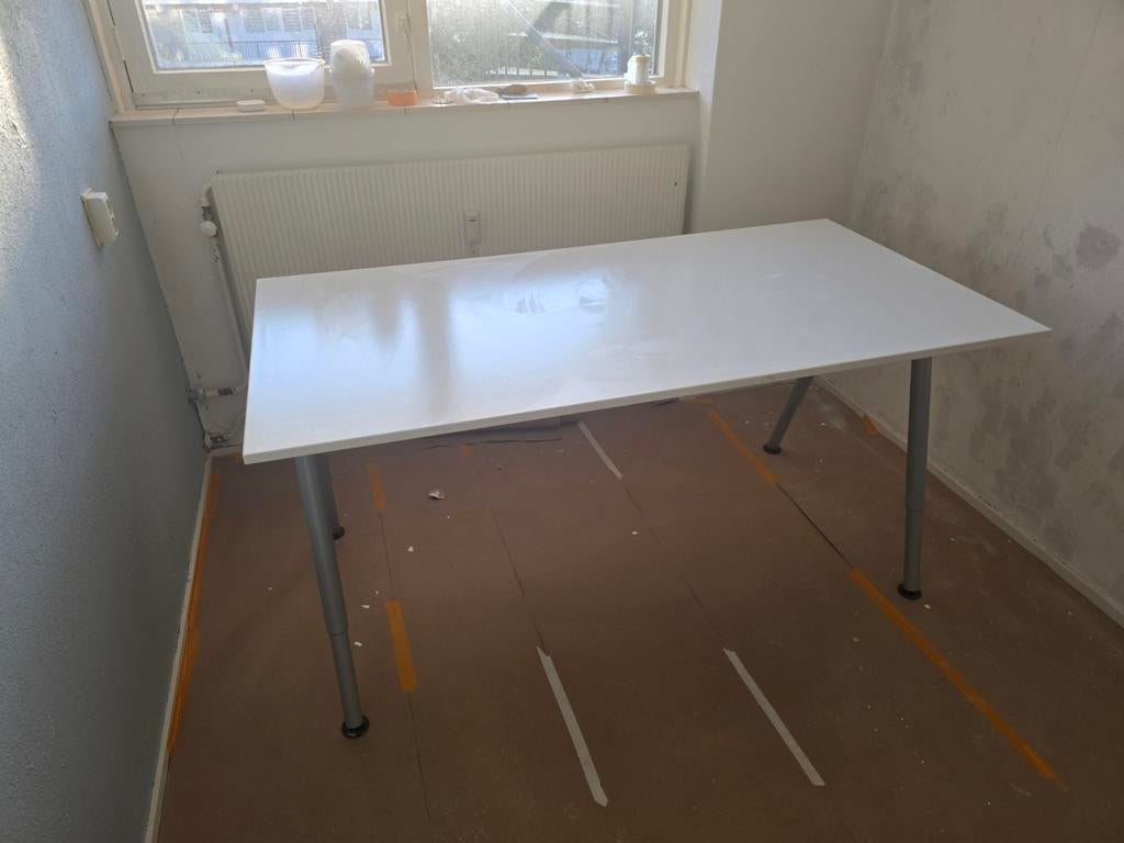 IKEA Thyge bureau - wit 160x80cm, Huis en Inrichting, Ophalen, Gebruikt, Bureau