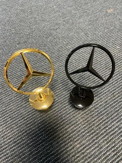Goud mercedes ster glans zwart ster w222 w213 w212 w211 w221, Auto diversen, Tuning en Styling, Ophalen of Verzenden