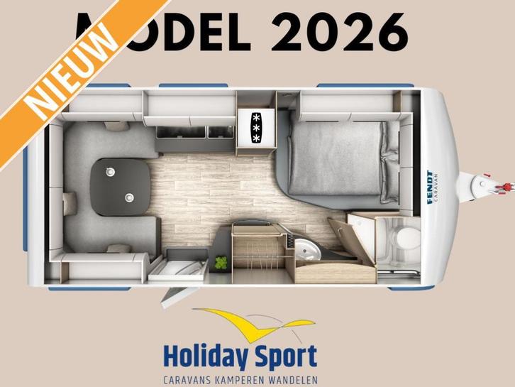 Fendt Apero 465 SFB Model 2026, Caravans en Kamperen, Caravans, Bedrijf, tot en met 4, 1000 - 1250 kg, Rondzit, Fendt, Frans bed