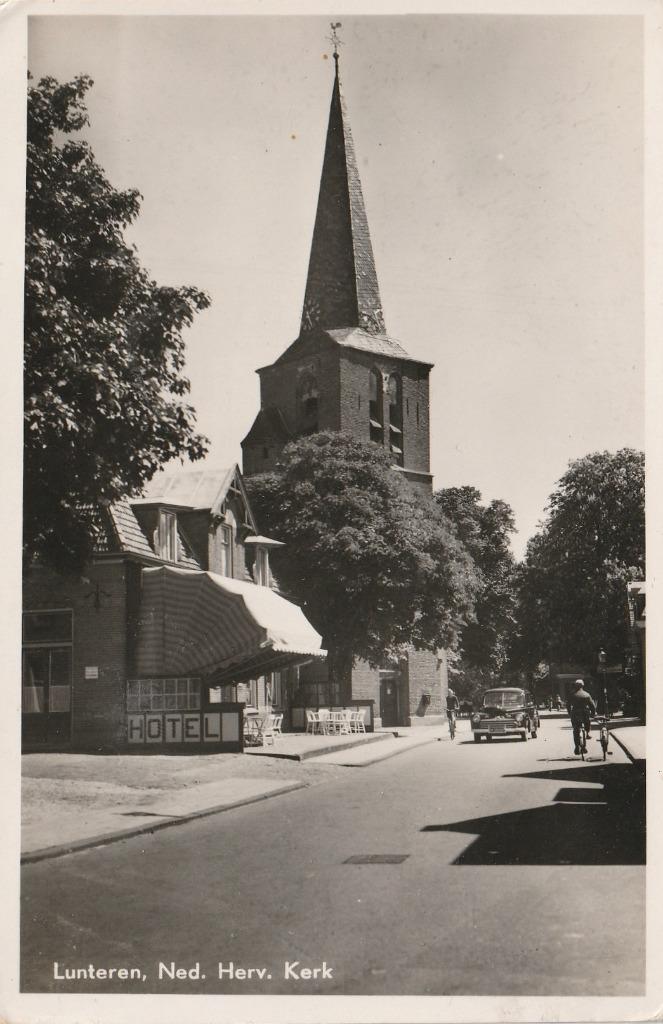 LUNTEREN JAREN 50 ZEER MOOIE OUDE KAART KH830, Verzamelen, Ansichtkaarten | Nederland, Gelopen, 1940 tot 1960, Ophalen of Verzenden