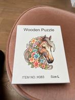 Houten Puzzel met Unieke Vormen - Paard, Zo goed als nieuw, Van hout, 6 jaar of ouder, Meer dan 50 stukjes