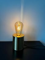 Industriële Gouden Tafellamp, Huis en Inrichting, Lampen | Tafellampen, Ophalen of Verzenden, Zo goed als nieuw, Metaal, Minder dan 50 cm