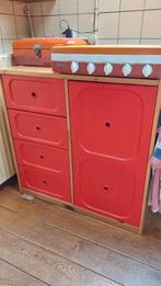Ikea Trofast kast grenen/rood, Huis en Inrichting, Kasten | Ladekasten, Ophalen, Gebruikt, 50 tot 100 cm, 3 of 4 laden