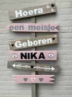 geboorte bord meisje, Ophalen of Verzenden, Nieuw, Geboortebord