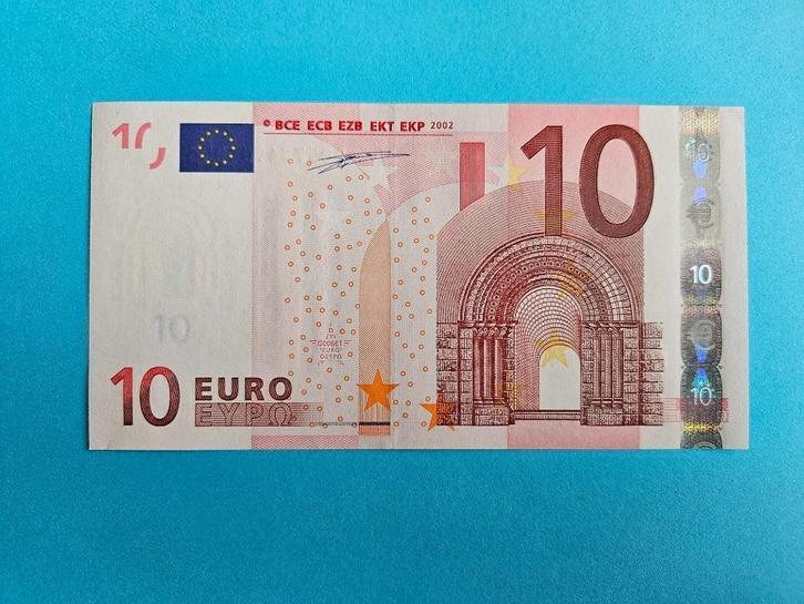 10 euro biljet uit 2002, Postzegels en Munten, Bankbiljetten | Europa | Eurobiljetten, Los biljet, Overige landen, 10 euro, Verzenden