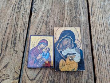 2 mini lijstjes op hout religie katholieke  beschikbaar voor biedingen