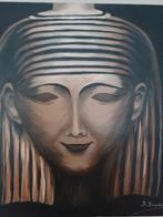 SCHILDERIJ VAN EEN EGYPTISCH MASKER, Ophalen of Verzenden