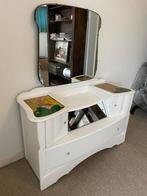 Retro brocante meisjes kaptafel met originele details, Huis en Inrichting, Tafels | Kaptafels, Ophalen, Gebruikt, 100 tot 150 cm