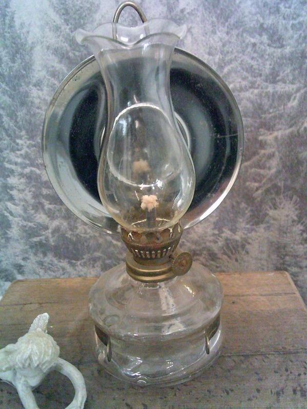 Brocante Kleine olielamp grootmoeders tijd lamp, Antiek en Kunst, Curiosa en Brocante, Ophalen of Verzenden