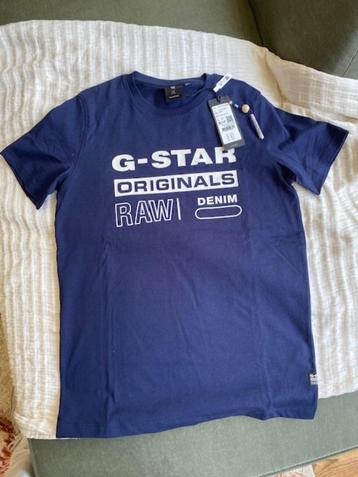 NIEUW T-shirt G-Star size 14 (164) donkerblauw beschikbaar voor biedingen