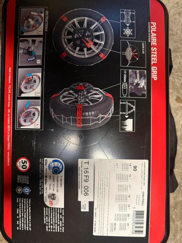 Loopvlakkettingen Sneeuwkettingen Polaire Steel Grip 090, Auto diversen, Sneeuwkettingen, Nieuw, Ophalen of Verzenden