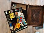 Antieke Houten Naaidoos met Snijwerk, Antiek en Kunst, Ophalen