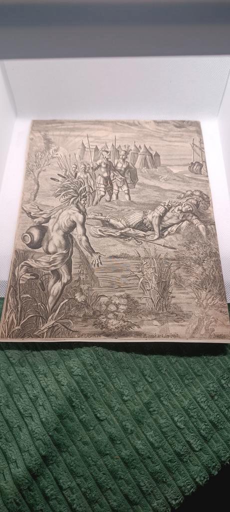 Originele 17e-eeuwse gravure van Rombout Eynhoudts – kopergr, Verzamelen, Overige Verzamelen, Zo goed als nieuw, Ophalen of Verzenden