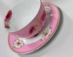 Pip Studio Pink "Ribbon Rose" 2 kom 2 schaal + schotel bord, Huis en Inrichting, Ophalen of Verzenden, A, A, A