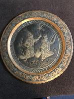 Koperen /Bronzen schaal/Plate/wandbord/Antiek, Antiek en Kunst, Brons, Ophalen