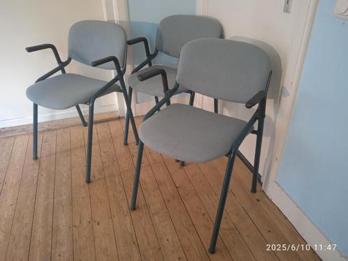 3 zware degelijk groene stoelen van Eromes uit Hamburg, Huis en Inrichting, Stoelen, Zo goed als nieuw, Drie, Metaal, Overige kleuren