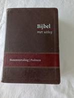 Bijbel met uitleg Statenvertaling /Psalmen omslag kunstleer, Boeken, Godsdienst en Theologie, Ophalen of Verzenden, Zo goed als nieuw