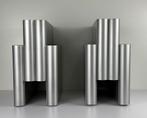2 Kartell lectuurhouder Giotto Stoppino zilvergrijs metallic, Huis en Inrichting, Woonaccessoires | Krantenbakken en Lectuurbakken