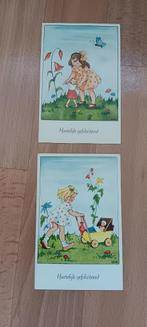 2 oude kinder ansichtkaarten uit dezelfde serie, Verzamelen, Ophalen of Verzenden, Ongelopen, Kinderen