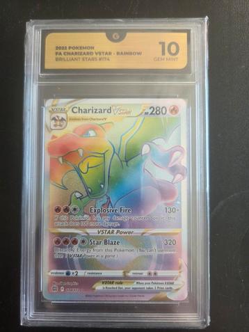 Charizard VSTAR Rainbow #174 - GG 10 beschikbaar voor biedingen