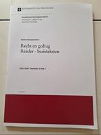 Recht en gedrag Reader - basisteksten UvA, Boeken, Ophalen of Verzenden, Zo goed als nieuw, WO
