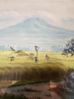 oude prent rijstvelden, Huis en Inrichting, Ophalen of Verzenden, 'T Olde Gre-j, Info@toldegrej.nl, Endepoelstraat 20f Didam