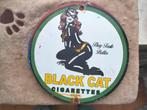 Emaille reclamebord black cat cigaretten, Verzamelen, Reclamebord, Ophalen of Verzenden