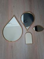 Gouden spiegels, Huis en Inrichting, Woonaccessoires | Spiegels, Ophalen, Minder dan 50 cm, Zo goed als nieuw, Minder dan 100 cm