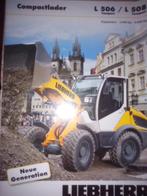 2x Liebherr brochures/folders: Compactlader + Mobilbagger, Ophalen of Verzenden, Zo goed als nieuw, Overige merken