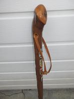Houten wandelstok knopstok wortelstok met schildjes Cochem, Diversen, Wandelstokken, Ophalen of Verzenden, Gebruikt