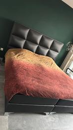 Boxspring, Ophalen, Gebruikt, Zwart, Tweepersoons