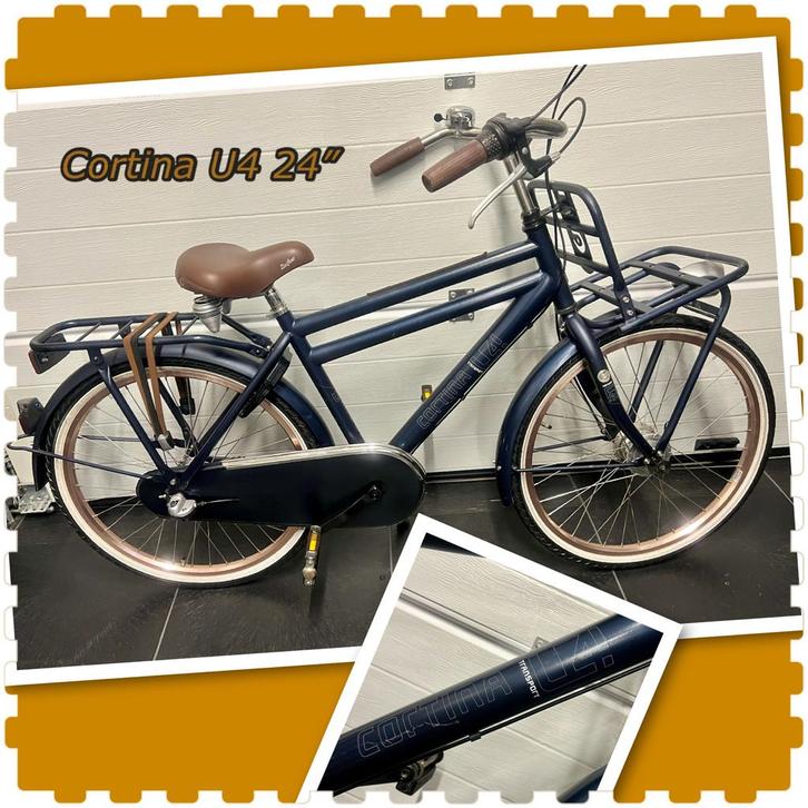 Mooie 24”  Cortina U4 Transport Jongensfiets versn, Fietsen en Brommers, Fietsen | Jongens, Zo goed als nieuw, 24 inch, Versnellingen