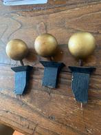 Antieke houten bollen met schoorstenen Friese klok, Antiek en Kunst, Antiek | Klokken, Ophalen of Verzenden