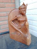 Balinees hardhouten beeld, art deco stijl. 31 cm, Antiek en Kunst, Ophalen