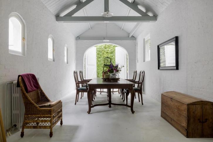 Grand café tafel eikenhout 300x125 cm, Huis en Inrichting, Tafels | Eettafels, Gebruikt, 100 tot 150 cm, 200 cm of meer, Vijf personen of meer