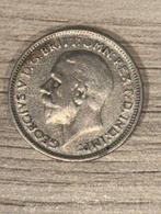 Six pence 1936 D King George V zilveren munt, Postzegels en Munten, Ophalen of Verzenden, Overige landen, Losse munt, Zilver